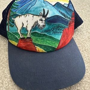 Colorful Mountain Goat Trucker Hat